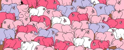 ¿Encuentras el corazón entre los elefantes?