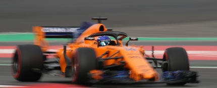 Fernando Alonso, rodando en Montmel&oacute;