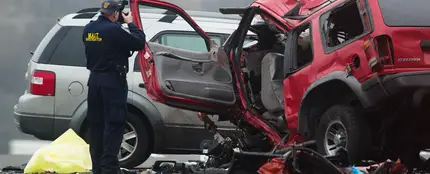 Imagen de archivo de un accidente de tráfico. Imagen de archivo de un accidente de tráfico.