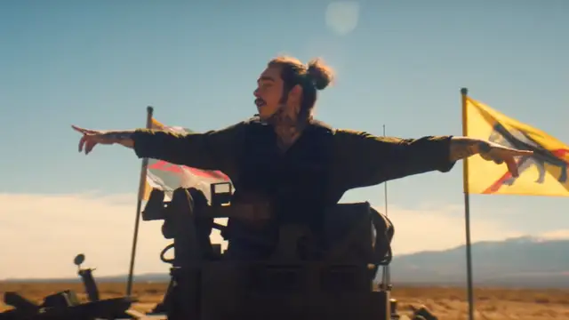 Post Malone en el vídeo de 'Psycho'