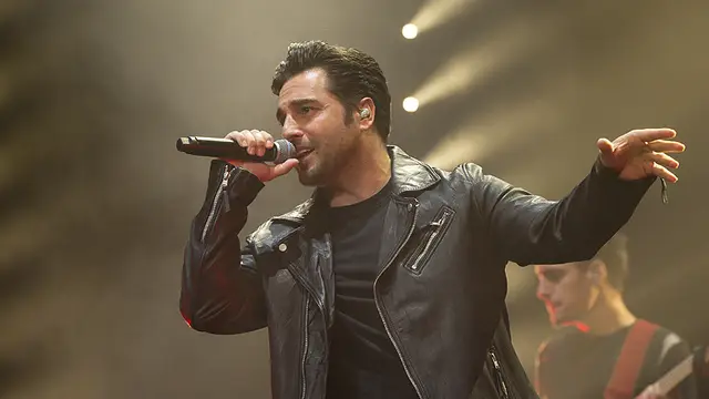 David Bustamante durante el primer concierto tras su divorcio de Paula Echevarría