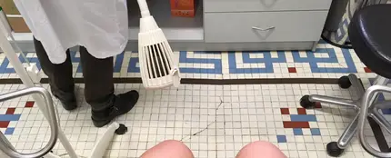 Mis piernas subida en el potro ginecológico Mis piernas subida en el potro ginecológico