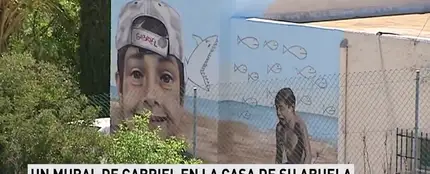El emotivo mural que homenajea al pequeño Gabriel en una pared de la casa de la abuela en Las Hortichuelas El emotivo mural que homenajea al pequeño Gabriel en una pared de la casa de la abuela en Las Hortichuelas