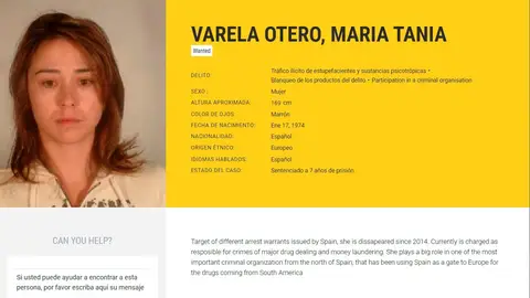 Imagen tomada de la web de Europol de la abogada María Teresa Varela Otero Imagen tomada de la web de Europol de la abogada María Teresa Varela Otero