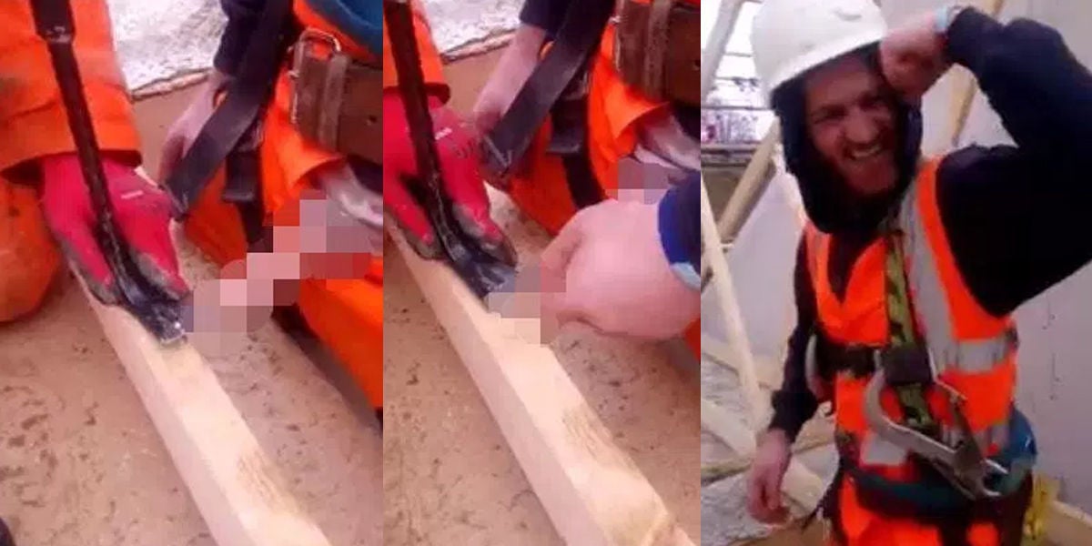 Un hombre se clava el pene a una madera para ganar una apuesta