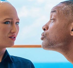 Will Smith intentando besar a Sophia Will Smith intentando besar a Sophia