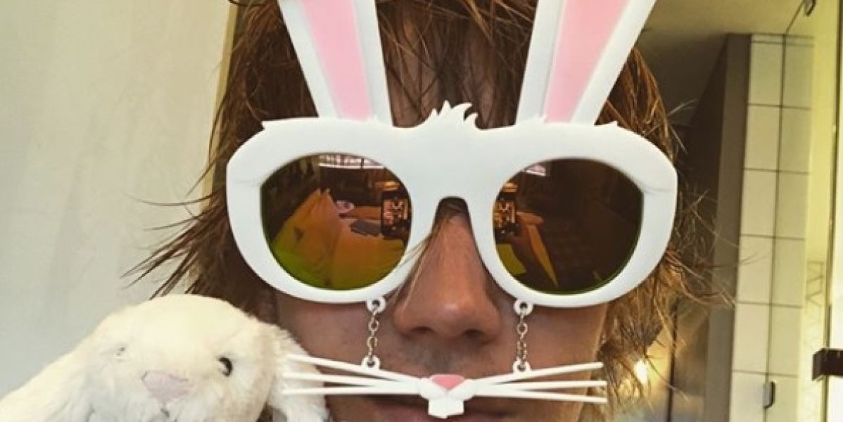 Justin Bieber disfrazado de conejito