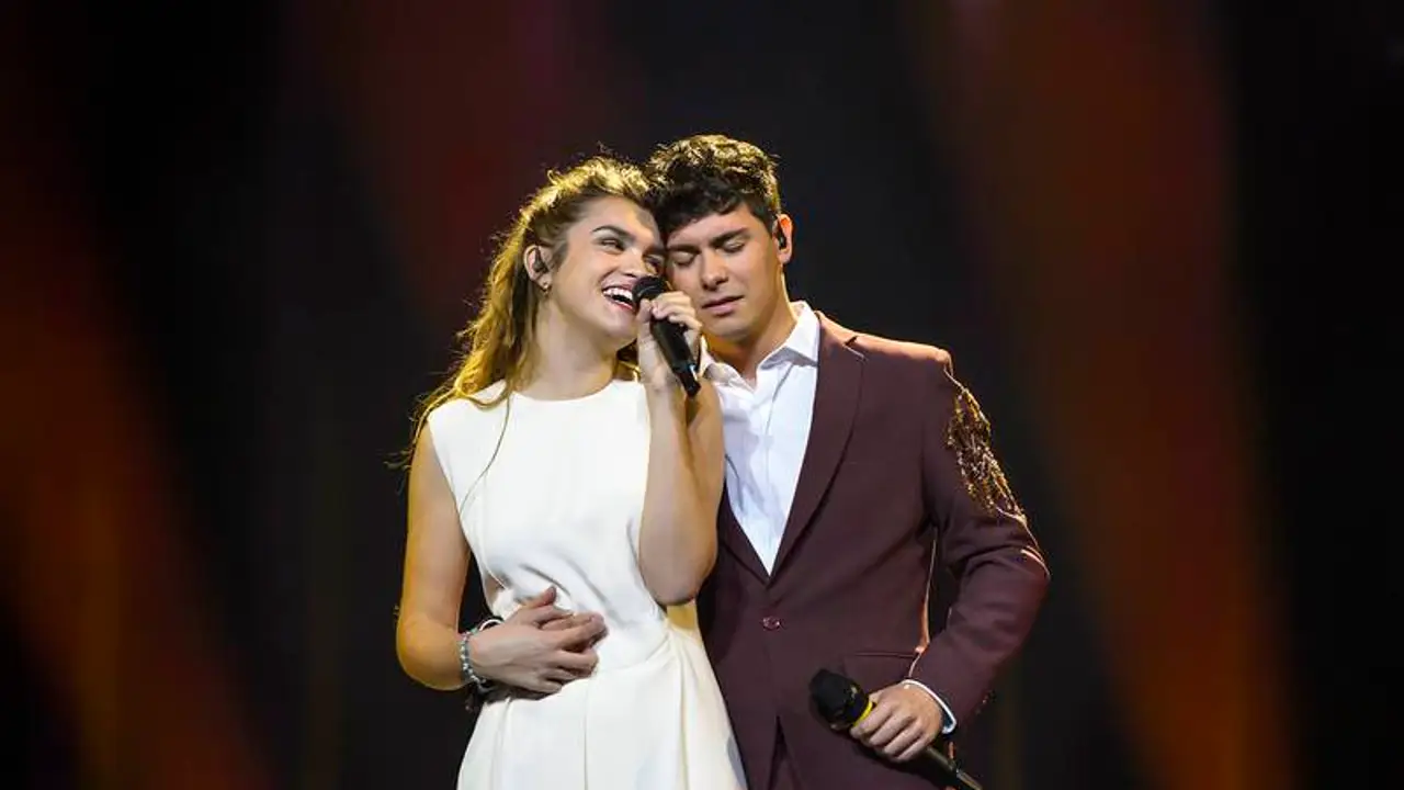 Amaia y Alfred en el primer ensayo para Eurovisión 2018 Amaia y Alfred en el primer ensayo para Eurovisión 2018