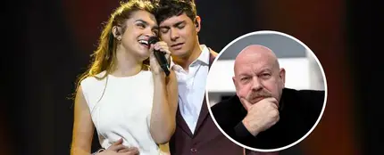 Homenaje de Albert a José María Íñigo desde Eurovisión Homenaje de Albert a José María Íñigo desde Eurovisión