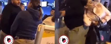 Una mujer pilla a su marido con la amante en el aeropuerto Una mujer pilla a su marido con la amante en el aeropuerto