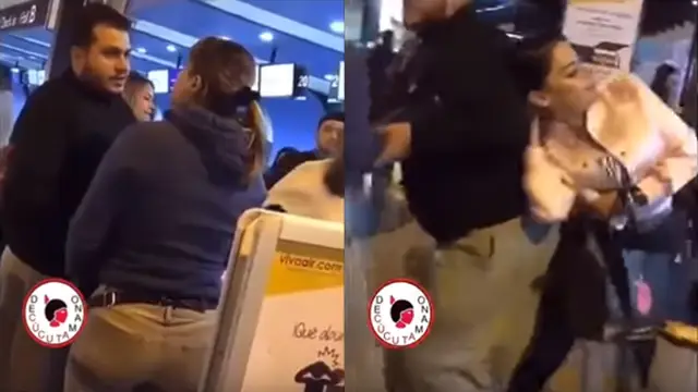 Una mujer pilla a su marido con la amante en el aeropuerto