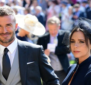 David y Victoria Beckham en la boda de Meghan Markle y el príncipe Harry David y Victoria Beckham en la boda de Meghan Markle y el príncipe Harry