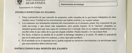 Instrucciones examen Instrucciones examen