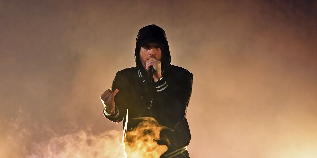 Eminem durante una actuación