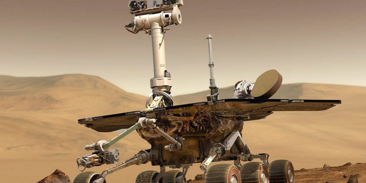 Imagen de archivo del rover Opportunity de la NASA en Marte