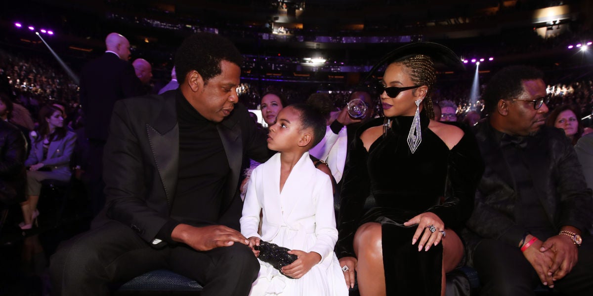 Beyoncé y Jay Z con su hija Blue Ivy