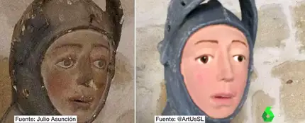 'Ecce Homo' a la Navarra: la polémica restauración del San Jorge de la iglesia de San Miguel de Estella 'Ecce Homo' a la Navarra: la polémica restauración del San Jorge de la iglesia de San Miguel de Estella