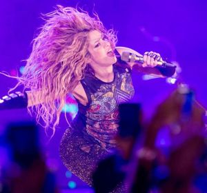 La cantante colombiana Shakira, durante el concierto en Barcelona La cantante colombiana Shakira, durante el concierto en Barcelona
