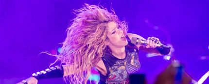  La cantante colombiana Shakira, durante el concierto en Barcelona