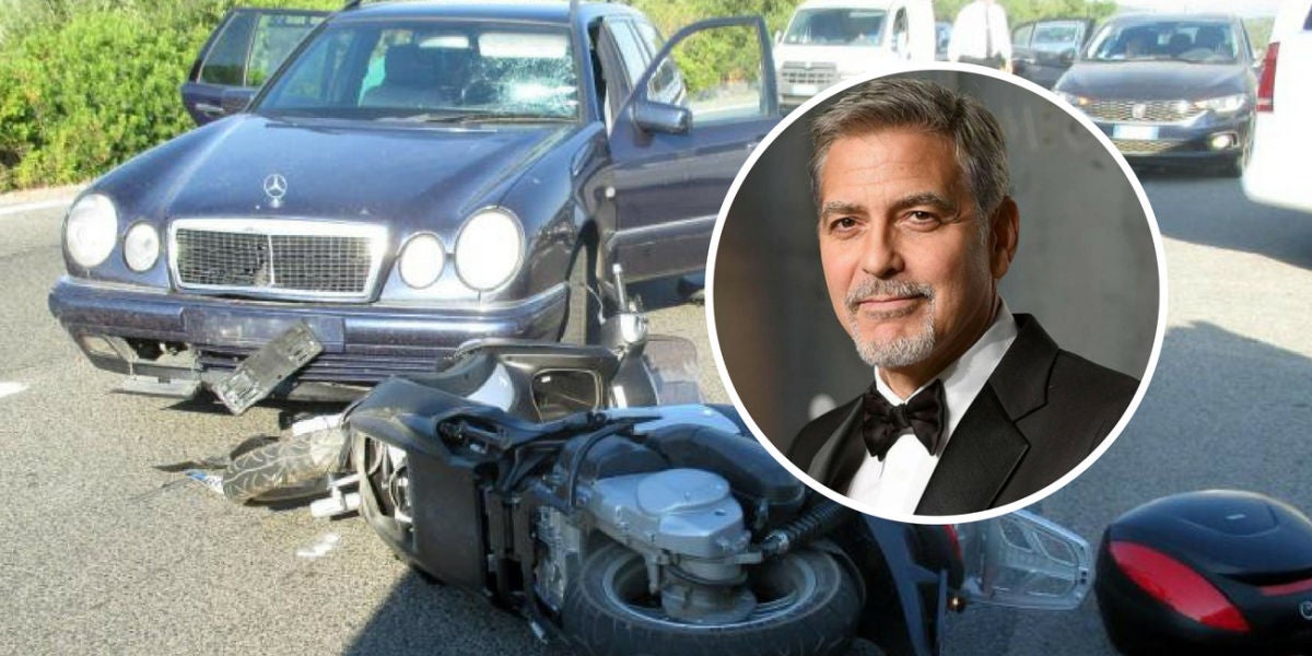 Accidente de George Clooney en Cerdeña