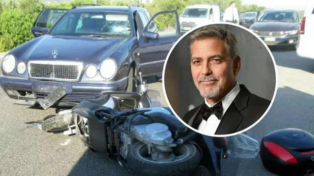Accidente de George Clooney en Cerdeña