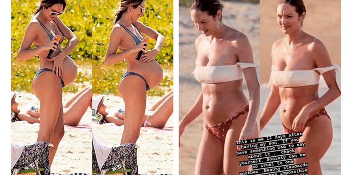 La modelo de Victoria's Secret Candice Swanepoel después de dar a luz