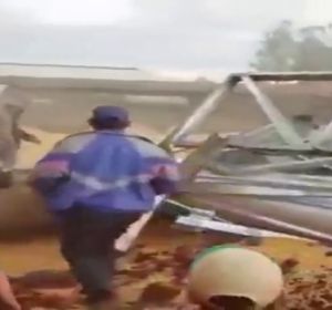 Un grupo de trabajadores se salvan de ser aplastados por cien mil kilos de granos de soja Un grupo de trabajadores se salvan de ser aplastados por cien mil kilos de granos de soja