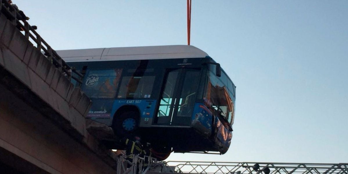 El autobús lanzadera del Mad Cool accidentado
