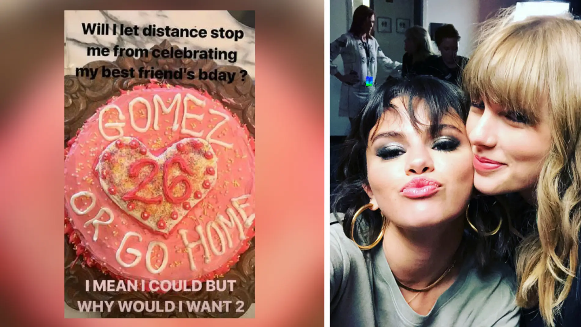 Taylor Swift envía una tarta a Selena Gomez por su cumpleaños