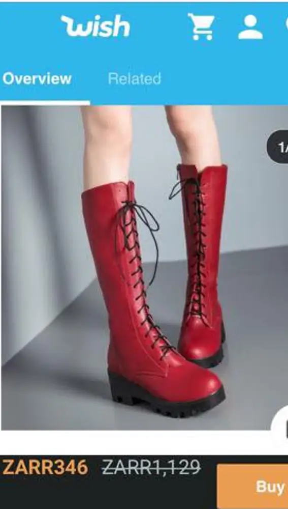 Anuncio de botas rojas Anuncio de botas rojas