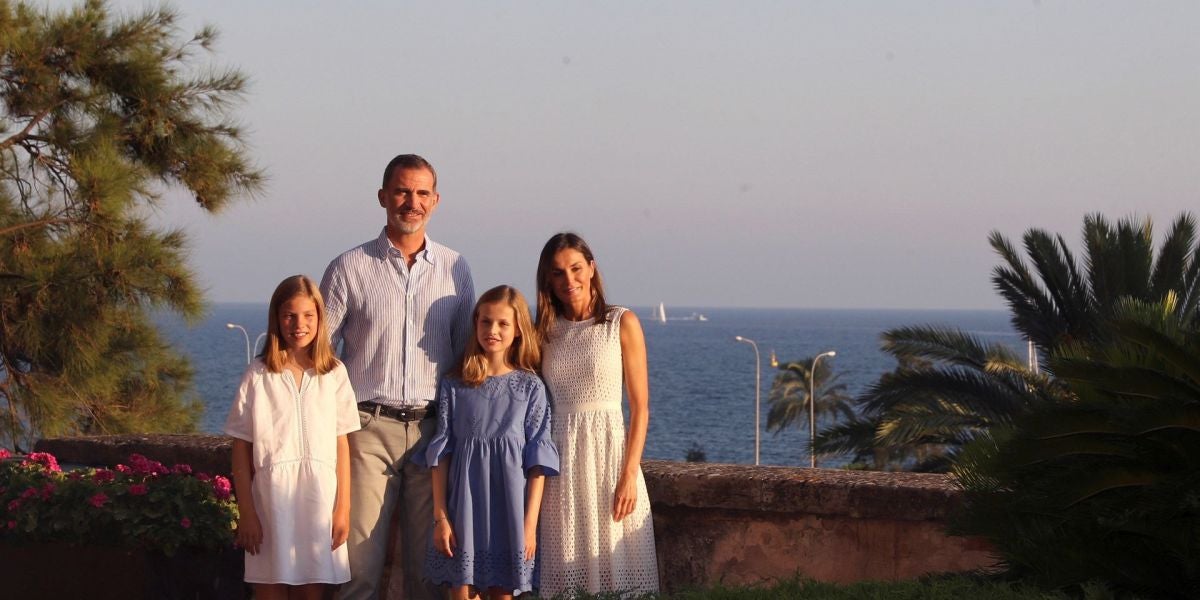 Posado de la familia real en Palma de Mallorca