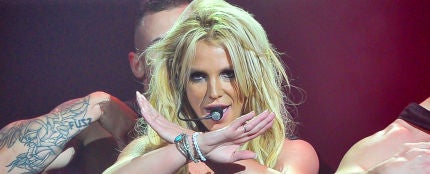Britney Spears durante un concierto.