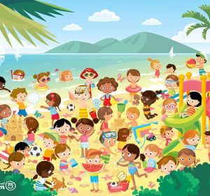 ¿Eres capaz de encontrar a la pareja de gemelos perdida en esta playa? ¿Eres capaz de encontrar a la pareja de gemelos perdida en esta playa?