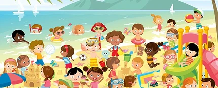 ¿Eres capaz de encontrar a la pareja de gemelos perdida en esta playa? ¿Eres capaz de encontrar a la pareja de gemelos perdida en esta playa?