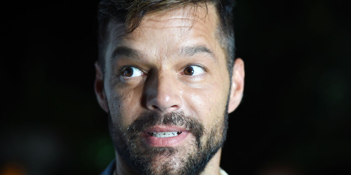 Ricky Martin durante la gala de Unicef en Cerdeña
