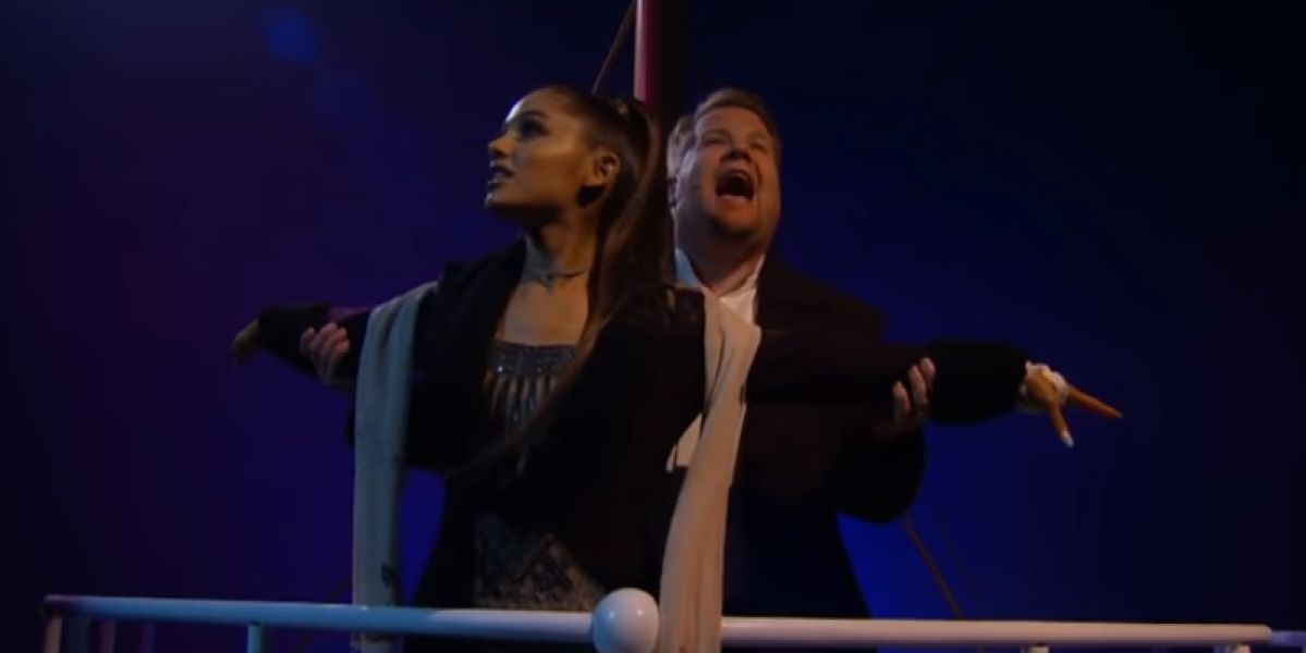 Ariana Grande y James Corden