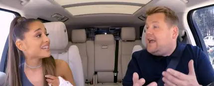 Ariana Grande en el Carpool Karaoke con James Corden Ariana Grande en el Carpool Karaoke con James Corden