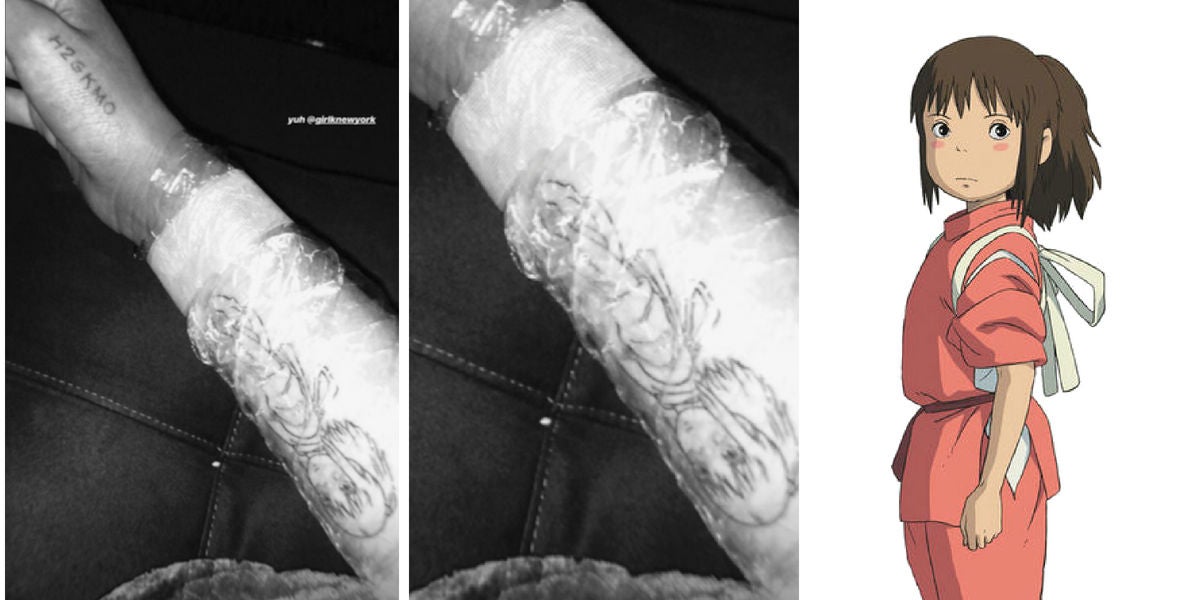 El tatuaje de Chihiro de Ariana Grande