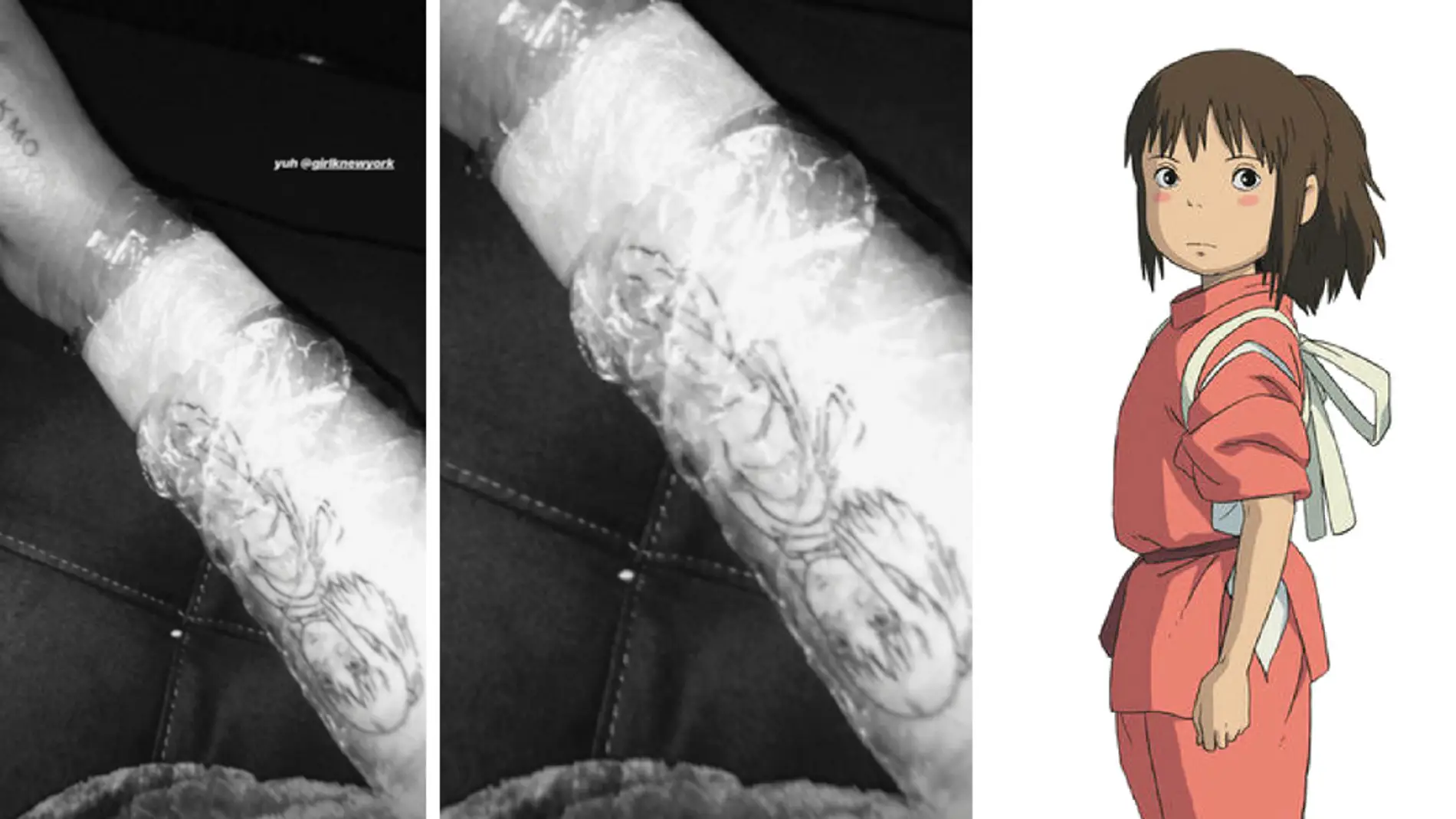 El tatuaje de Chihiro de Ariana Grande