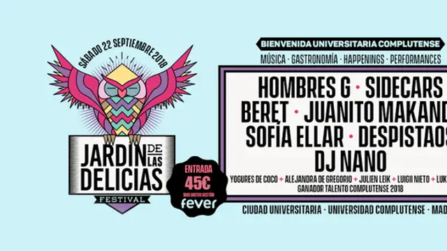 Cartel del festival Jardín de las Delicias