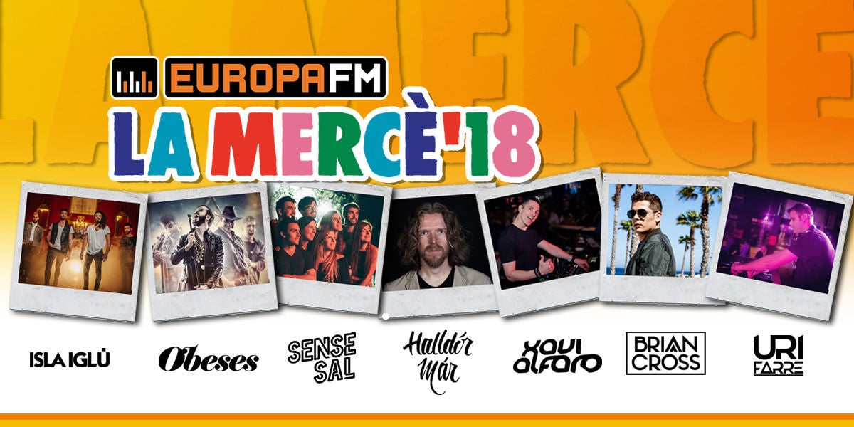 Cartel del escenario Europa FM para La Mercè 2018