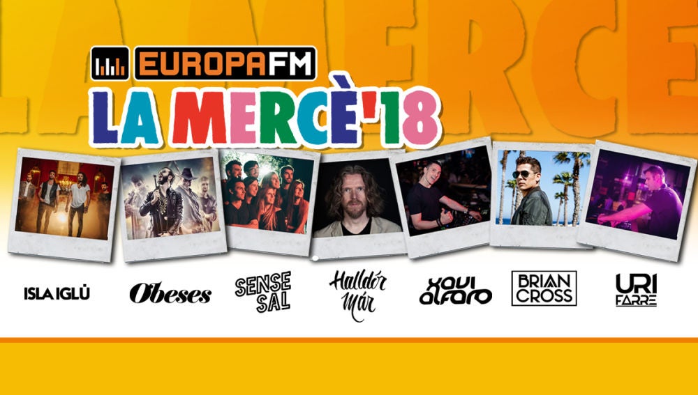 Cartel del escenario Europa FM para La Mercè 2018