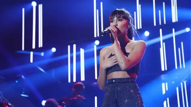 Aitana durante su actuación en la primera gala de OT