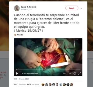 Un terremoto sorprende a un cirujano mientras opera a corazón abierto Un terremoto sorprende a un cirujano mientras opera a corazón abierto