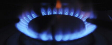 Un quemador de una cocina de gas