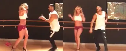 Britney Spears bailando 'Chantaje' de Shakira y Maluma Britney Spears bailando 'Chantaje' de Shakira y Maluma