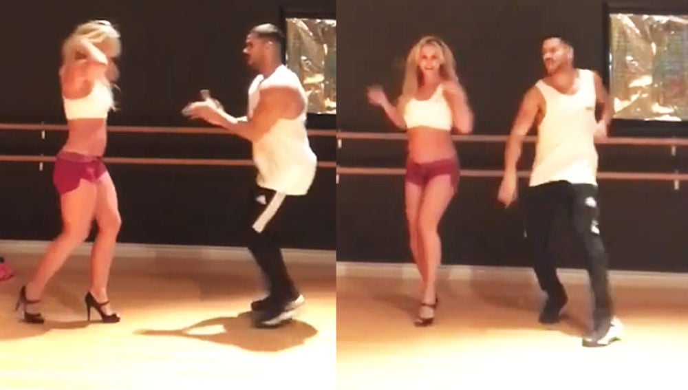 Britney Spears bailando 'Chantaje' de Shakira y Maluma