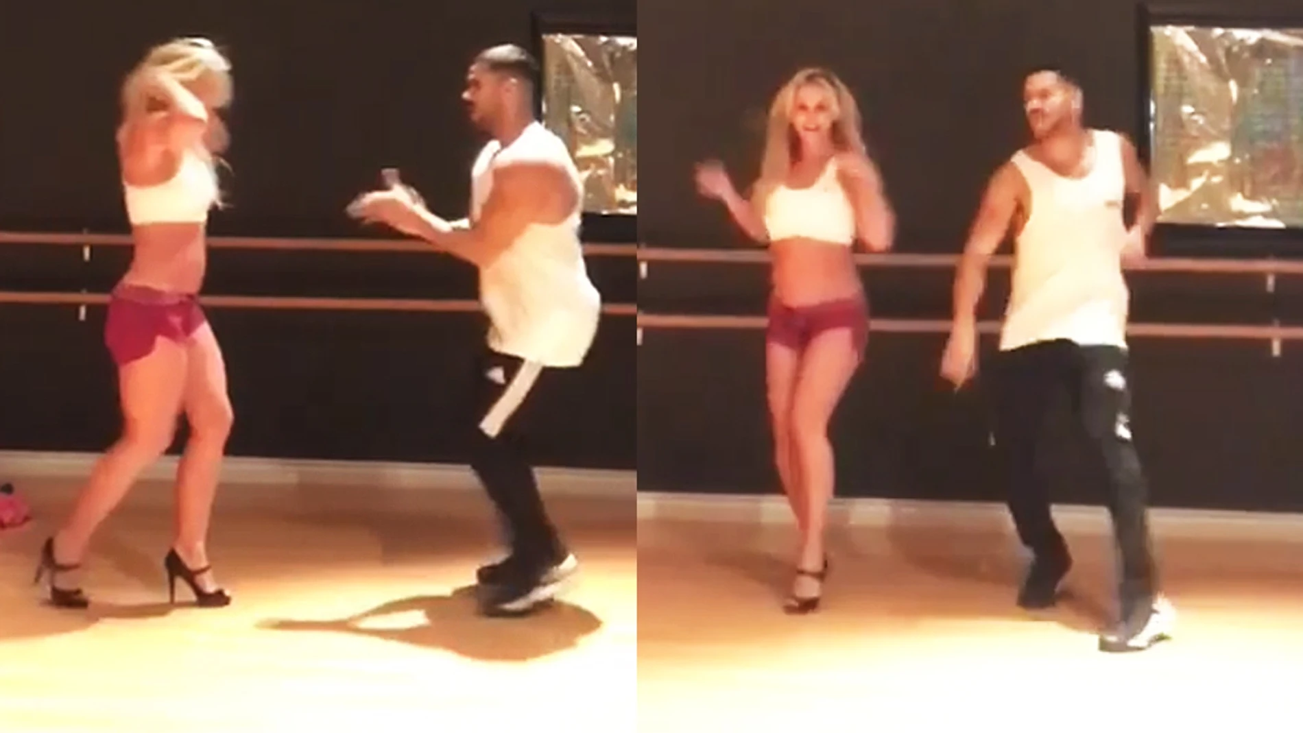 Britney Spears bailando 'Chantaje' de Shakira y Maluma Britney Spears bailando 'Chantaje' de Shakira y Maluma