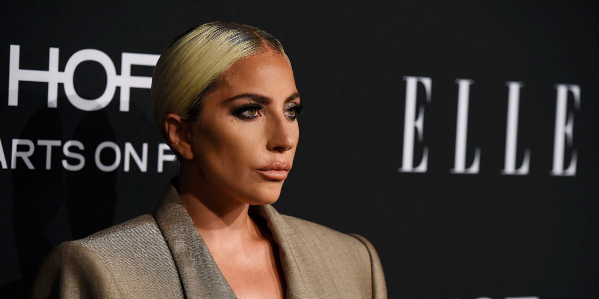 Lady Gaga durante los premios Elle