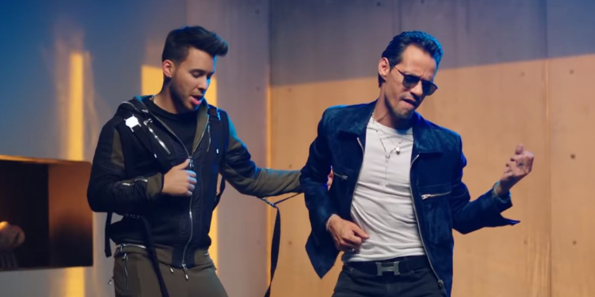 Prince Royce y Marc Anthony en el videoclip de 'Adicto'